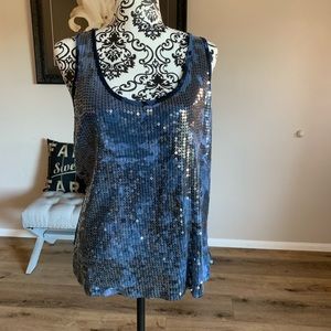 Blue Print Michael Kors Sequin Tank SZ 1X